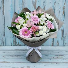 Букет цветов из:  Герберы, Альстромерии и Хризантемы #REPLACE_PRED# Ялуторовске