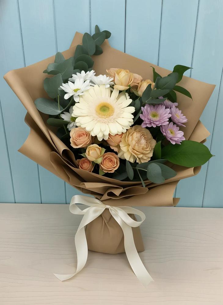 Букет цветов из: Герберы и Хризантемы в Ялуторовске