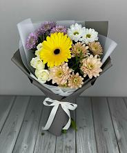 Букет цветов из:  Розы, Герберы и Хризантемы в Ялуторовске