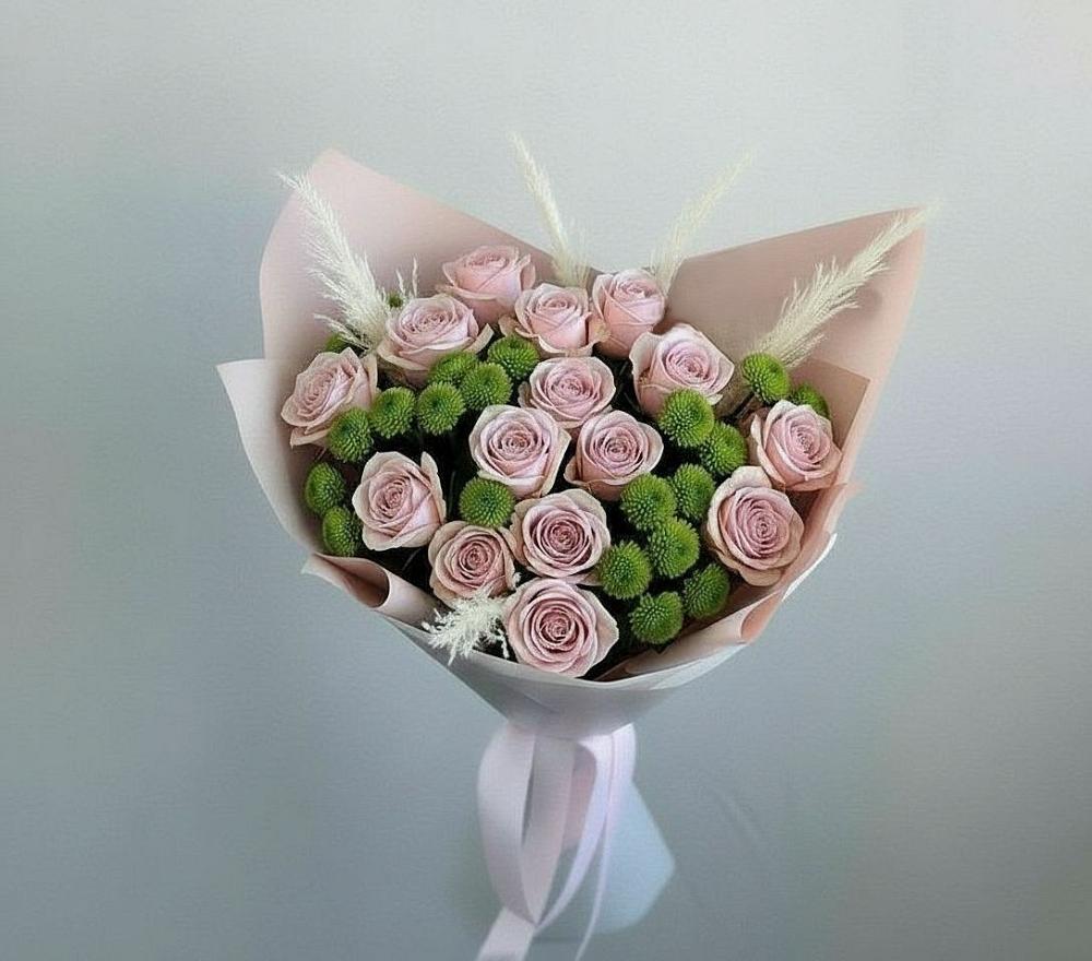 Букет цветов из: Розы и Хризантемы в Ялуторовске