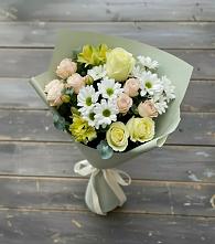 Букет цветов из:  Альстромерии, Розы и Хризантемы в Ялуторовске